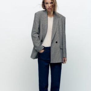Zara Houndstooth Blazer